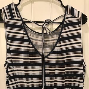 Navy striped dress
